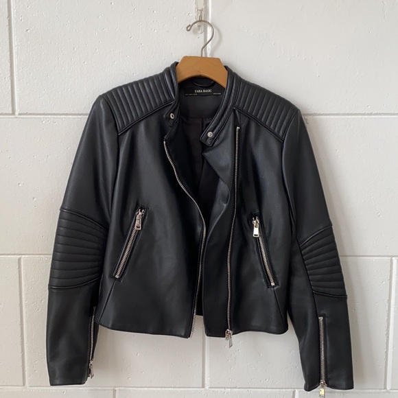 Zara Jackets & Blazers - Zara faux leather jacket